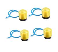 MOTHNUR 4pcs Mini Portable Foot Pump with Dual Nozzles for Inflatable Airbed Swim Rings Yoga Balls and Air Mattresses Plastic Bellow Manual Air Pump for Quick Inflation and Deflation