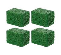 MOTHNUR 4pcs Miniature Hay Bales Set, Green Square 2x2x3cm Mini Bales Decoration for Dollhouse, Farm Scene Props, Mini Haystack Ornaments for Doll House Backdrop