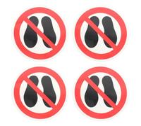 MOTHNUR 4PCS No Step Warning Label Stickers DIY Do Not Step Decal Signs for Safety in Factories Construction Sites Indoor Outdoor Smooth Surfaces