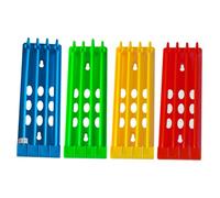 MOTHNUR 4Pcs Pigeon Leg Ring Holder Rack Plastic Bird Foot Rings Storage Stand Easy Install Racing Pigeon Supplies Organizer Yellow Green Blue Red