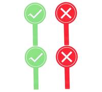 MOTHNUR 4Pcs Reusable Handheld Answer Paddle Classroom Judging Board Voting Paddle Group Teaching Supplies Safe and Easy to Clean