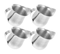 MOTHNUR 4pcs Stainless Steel Milk Pitchers Small Creamer Jugs for Coffee Latte Sauce Serving Lightweight Measuring Cups for Household Use