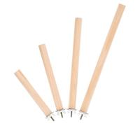 MOTHNUR 4pcs Thickened Wooden Bird Perches Parrot Stand Platform for Cage Accessories Stable Comfortable Resting Environment