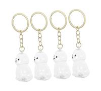 MOTHNUR 4pcs Transparent Pet Hair Collector Keychain for Dogs Cats Visible Keepsake Memorial Box for Ashes Storage Emotional Pet Owner Memory Display Portable Fur Storage Pendant for Puppy