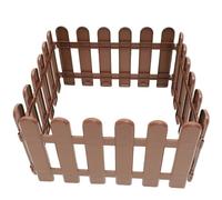 MOTHNUR 4pcs White Plastic Garden Fence Panels 50x30cm Round Top Decorative Lawn Edging Border for Outdoor Yard, Patio, and Garden Temporary Fencing