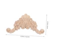 MOTHNUR 4pcs Wood Carved Onlay Applique Corner Decals Unpainted European French Style Decorative Flower Carvings for Cabinet Doors Wall Panels
