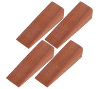 MOTHNUR 4pcs Wood Door Wedge Stopper Heavy Duty Anti-Slip Floor Door Stops for Hotel Carpet Hardwood Tile for Home Bedroom Living