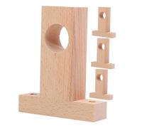 MOTHNUR 4pcs Wooden Curtain Rod Holders for Wall Mounting Single Rod Brackets for Bathroom Shower Curtains Bedroom and Living Window Pole Support with Modern Simple Style