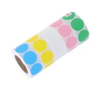 MOTHNUR 5 Rolls Colored Thermal Round Sticker Labels Small Dot Labels for Color Coding Organizing Pricing Marking Print No Smudge Multi-use Adhesive Dots for Office Home