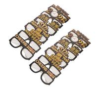MOTHNUR 5 Sets Year Eve Party Glasses Glitter Paper Eyewear Disposable Nye Dress-up Props Lightweight Festive Accessories for Year Celebration Photo Booth