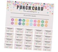 MOTHNUR 50 sheets Classroom Student Reward Punch Cards for Behavior Incentive Paper Material with Adorable Cartoon Design Use Award Cards for School Encouragement and Loyalty Programs