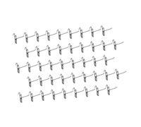 MOTHNUR 50pcs Heavy Duty Metal Grid Wall Hooks Thick Long Adjustable Storage Hangers for Pegboards Wire Shelving Tools Jewelry and Accessories Organization