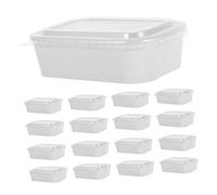 MOTHNUR 50pcs Thickened Kraft Paper Take Out Boxes with Secure Lids Heat and Cold Resistant Food Containers for Microwave and Refrigerator Use Leak Lunch Boxes for Home Office and Outdoor