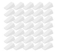 MOTHNUR 50Pcs Triangular Makeup Sponge Wedges for Women Dual-use Cosmetic Puff for Powder and Liquid Foundation Application White Face Blenders for Dry and Wet Use
