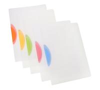 MOTHNUR 5PCS A4 Plastic File Folder with Side Clip, Document Organizer for Office and School, Colorful Report Binder Set for Document Storage and Travel