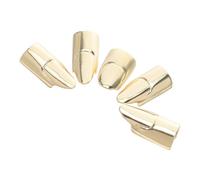 MOTHNUR 5pcs Adjustable Punk Nail Rings for Women Metal Fingertip Protectors with Detachable Claw Charms Sturdy Gold Finger Rings for Halloween Party Cosplay and Fashion Accessories