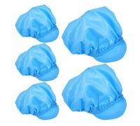 MOTHNUR 5pcs Blue Anti-static Working Hats Breathable Lightweight Protective Caps for Cleanrooms Electronics Food Factory Workshop Use