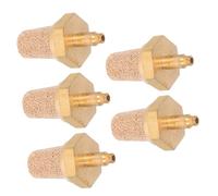 MOTHNUR 5pcs Brass Nozzle Muffler for Air Compressors Fitting Pure Copper Air Muffler Filter for Stage Fog Machines Pneumatic Silencer Easy Replacement Fog Machine Accessory