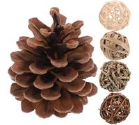 MOTHNUR 5pcs Bunny Chewing Balls Small Animal for Teeth Grinding Guinea Pig Hamster Molar Chew Safe Natural Material for Pet Dental Health and Boredom Relief