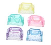 MOTHNUR 5pcs Cosmetic Makeup Bags Medium Travel Toiletry Storage Organizer Colorful Portable Pouch for Cosmetics and Daily Essentials