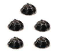 MOTHNUR 5pcs Furry Microphone Windproof Covers for Wireless Lapel Mic Noise-reducing Wind Muff for Outdoor Audio Tour Guide Systems Clear Sound for Live Streaming and Interviews
