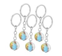 MOTHNUR 5Pcs Globe Keychains Earth Planet Key Chain Charms for Backpack Decorations Durable and Stylish Key Rings for Students Party Favors and Craft Accessories