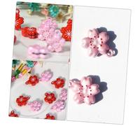 MOTHNUR 5PCS Pink Cherry Blossom Pet Collar Bells Pendant Accessories for Dogs Cats and Bag Decorations with Jingle Sound