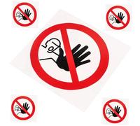 MOTHNUR 5pcs Self-adhesive No Entrance Warning Signs Caution Decals for Safety Easy to Apply and Remove Warning Labels for Factories and Construction Sites