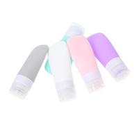 MOTHNUR 5pcs Silicone Refillable Travel Bottles with Bag Leakproof Squeezable Lotion Containers for Toiletries Portable Soft Empty Bottles for Vacation Camping Business Trips