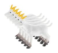 MOTHNUR 5PCS Simulated White Sheep Models Vivid PVC Animal Figurines for Rural Miniature Scenes DIY Decor with Texture and Design