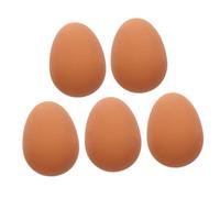 MOTHNUR 5pcs Simulation Egg Shaped Dog Rubber Bounce Balls Interactive Chew for Puppies and Dogs Khaki