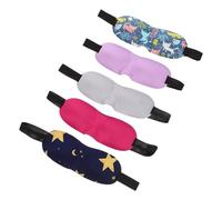 MOTHNUR 5Pcs Sleep Mask Breathable Sponge Eye Cover Lightproof Contoured Fit for Deep Nap Rest Travel Indoor Outdoor Includes Cat Star Unicorn Designs for Boys