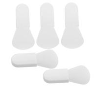 MOTHNUR 5pcs Soft Silicone Face Mask Brush Mini Fan Shape Cosmetic Scraper Makeup Spatula Set Short Handle for Facial Clay Masks and Eye Cream Application Skincare Tool