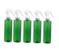 MOTHNUR 5Pcs Travel Cosmetic Spray Bottles Portable Empty Dispenser Transparent Green Flat Shoulder Design for Liquid Storage and Daily Use