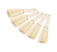 MOTHNUR 5pcs Wooden Handle Coconut Fiber Pot Brushes Non-stick Oil Removal Kitchen Cleaning Tools for Pots Dishes Bowls, Eco-friendly Sturdy Scrubbers with 13cm Handles for Home Use