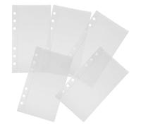 MOTHNUR 6-Hole Binder Pockets 5pcs A6 PP, Multi-Use Budget Inserts for Document and Money Organisation, Suitable for Stationery Supplies