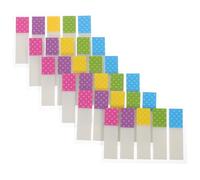 MOTHNUR 6 Packs Pet Index Tab Stickers Fluorescent Colorful Spot Pattern Sticky Page Tabs for Students Book Marking and Reading Annotation Office and School