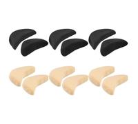 MOTHNUR 6 Pairs Soft Sponge Toe Filler Inserts for Women, Adjustable Shoe Inserts for Shoes That are Too Big, Relief Ball-of-Foot Cushions for High Heels, Black and Nude