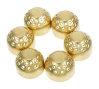 MOTHNUR 6 Pcs Gas Stove Cover Copper Alloy Wok Burner Liners Versatile Fit Enhanced Cooking Performance Golden Colour Kitchen Accessories