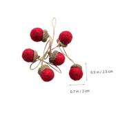 MOTHNUR 6 Pcs Wool Felt Pine Cone and Acorn Christmas Hanging Pendants Lightweight Reusable DIY Decorations for Tree Home Shop Bar Festive Ornament