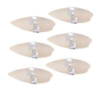 MOTHNUR 6 Set Parrot Cuttlebone with Metal Holders Natural Calcium Chew for Budgies Cockatiels Bird Bite and Teeth Grinding Supplement for Healthy Beaks and Improved Mood