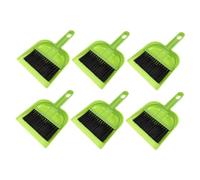 MOTHNUR 6 Sets Mini Dustpan and Keyboard Broom Cleaning Kits Portable Desktop Cleaning Tools with Flexible Bristles for Household Gaps Counters Keyboards Candy Green