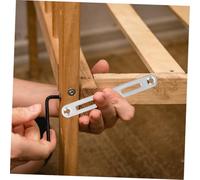 MOTHNUR 6 Sets Wood Bed Rail Brackets Heavy Duty Iron Bed Rail Fasteners Stable Connecting Fittings Compatible with Various Hinges Easy to Install Frame Hardware
