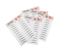 MOTHNUR 6D Hair-Like Black Eyebrow Stickers 5pcs Waterproof Temporary Eyebrow for Women for Everyday Use