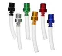 MOTHNUR 6pcs Aluminum Motorcycle Fuel Tank Vent Caps with Rubber Seal Off-road Atv Gas Cap Hose Accessories in Red Blue Black Gold Green Silver