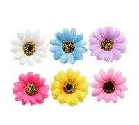 MOTHNUR 6Pcs Bohemian Sunflower Flower Hair Clips Stylish Hair Accessories for Women and Side Barrettes for Daily Travel and Beach Vacation Mixed Styles