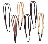 MOTHNUR 6pcs Double Layer Braided Hair Headbands Twist Hair Hoops for Women Girls Fashion Casual Daily Wear Random Color
