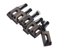 MOTHNUR 6pcs Electric Guitar Roller Saddle Bridge Replacement with Black Screws and Sandblasted Bronze Finish Stable Tremolo Parts for Enhanced Durability and Tonal Clarity