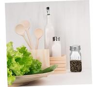 MOTHNUR 6Pcs Glass Seasoning Jars for Kitchen Condiments Multi-Functional Square Stripe Design Spice Containers for Salt Pepper Sugar Storage and Cooking