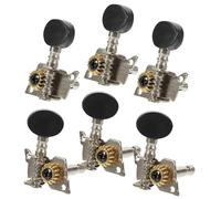 MOTHNUR 6pcs Guitar Tuning Pegs for Folk Acoustic Guitar Sturdy Material Easy to Install Instrument Accessories with Three Left and Three Right Keys Professional Stable Tuner Parts